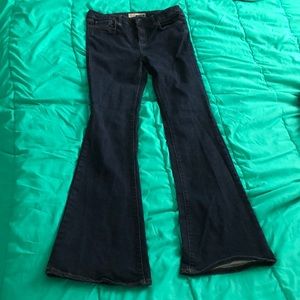 Topshop Jamie Moto High Rise Flare Jeans